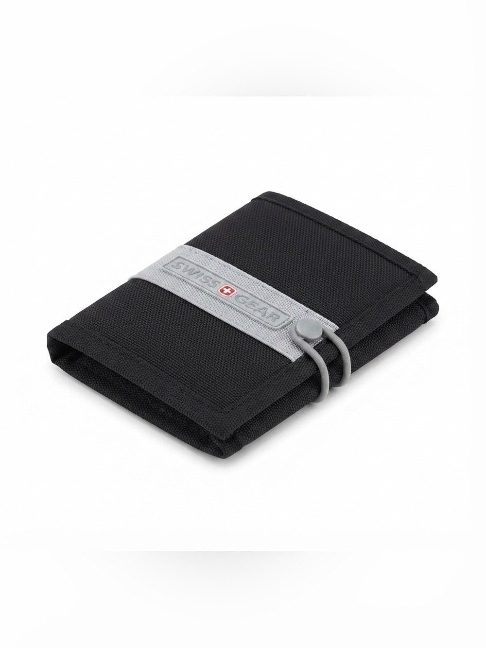 SwissGear Black and Gray Trifold Wallet